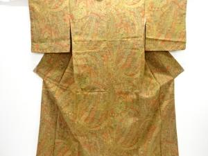 束ね熨斗に花更紗模様小紋着物